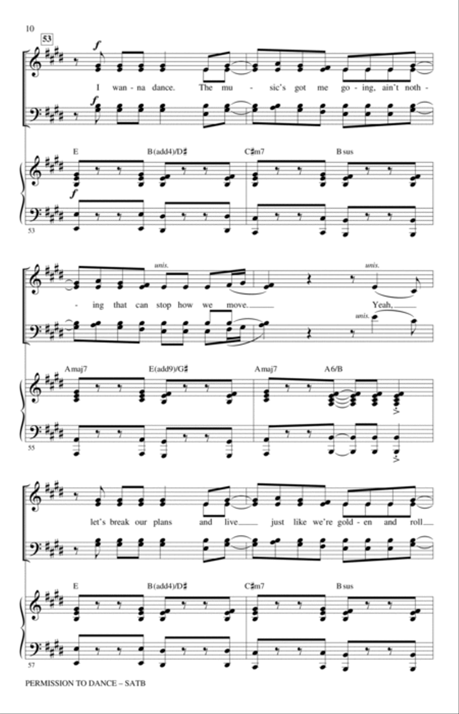 Permission To Dance (arr. Roger Emerson) 4-Part scores gallery preview page 9