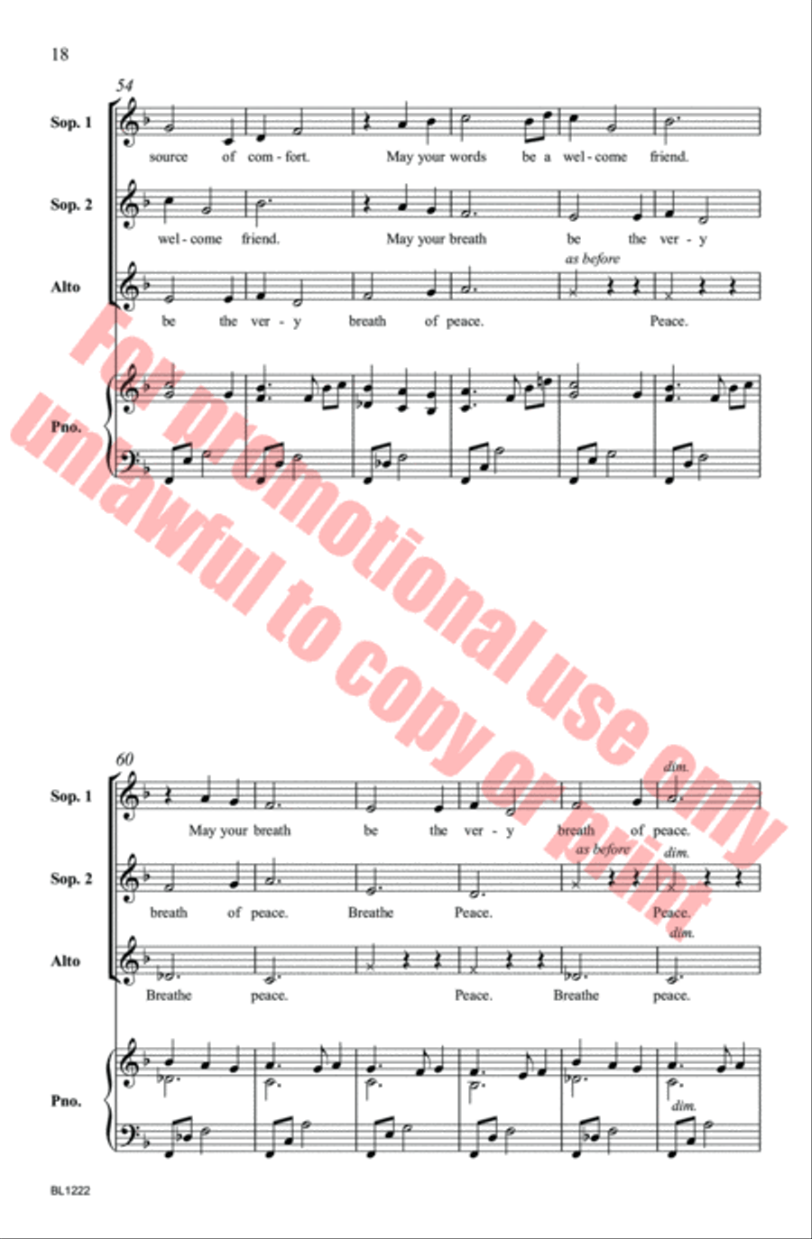 Hope, Peace, Joy: A Trilogy Choir scores gallery preview page 18