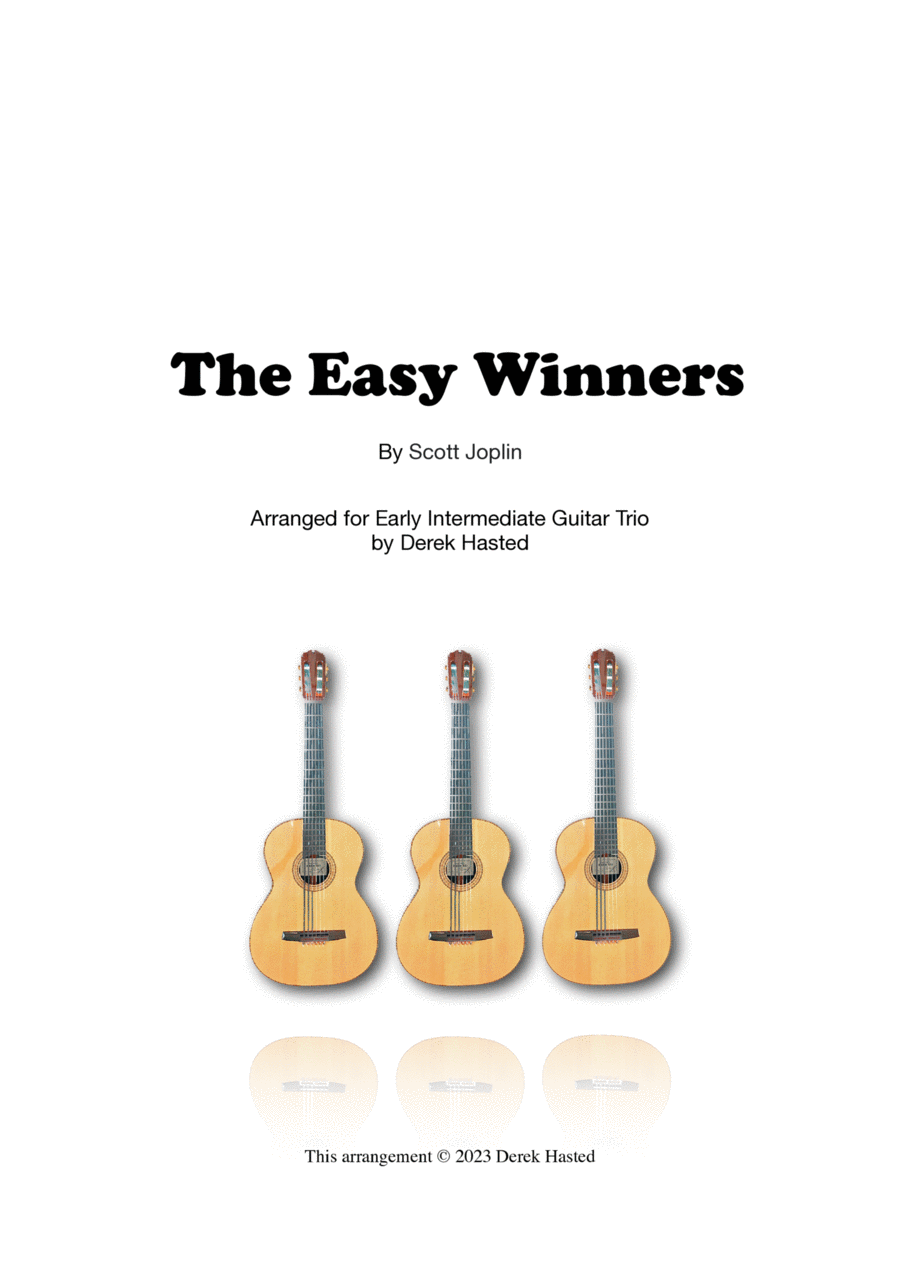 The Easy Winners (Scott Joplin) - for 3 guitars or large ensemble Large Ensemble scores gallery preview page 1