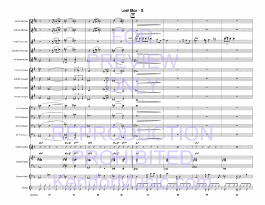 Lost Star (Full Score) Jazz Ensemble scores gallery preview page 6
