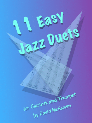Book cover for 11 Easy Jazz Duets for Clarinet and Trumpet