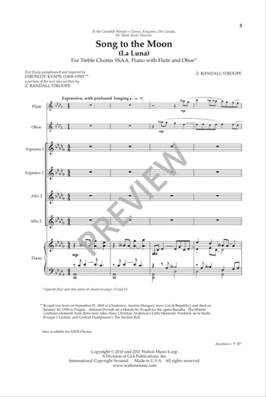 Song to the Moon (SSAA) SSAA scores gallery preview page 4