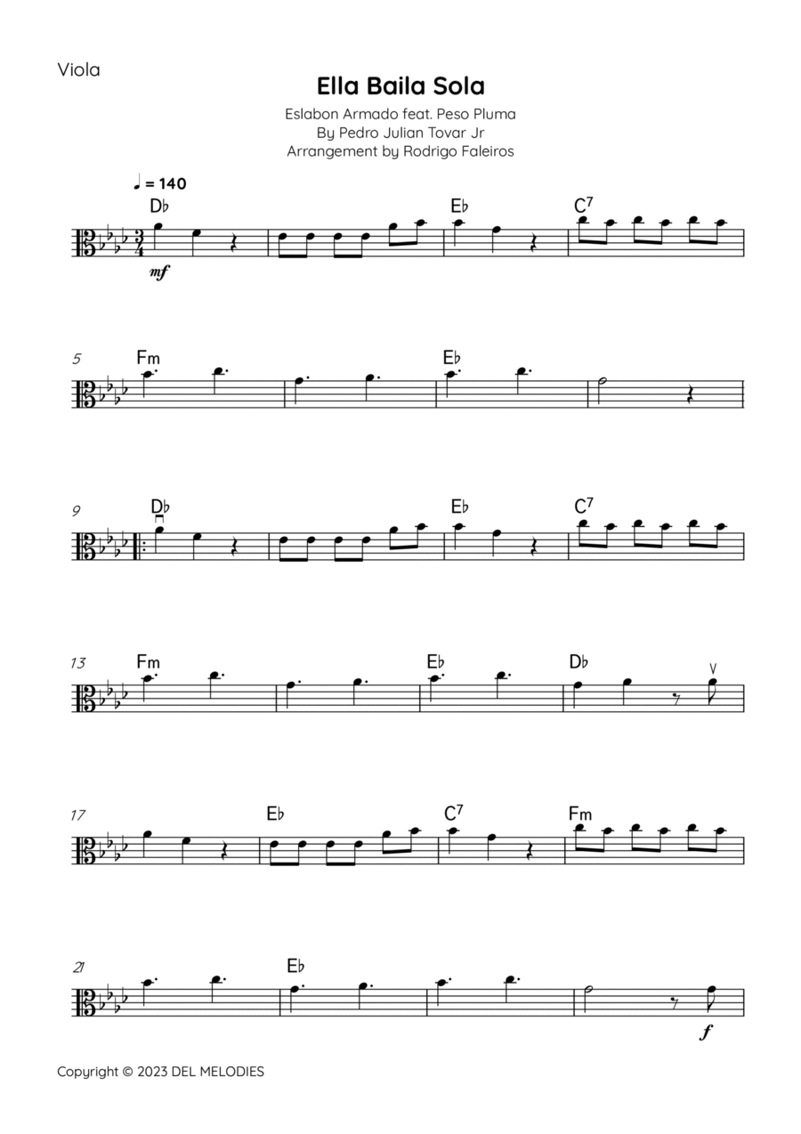 Ella Baila Sola Viola Solo scores gallery preview page 1