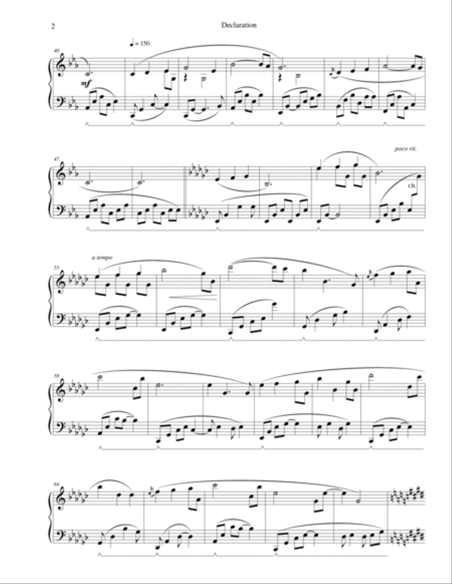 Declaration Piano Solo scores gallery preview page 2