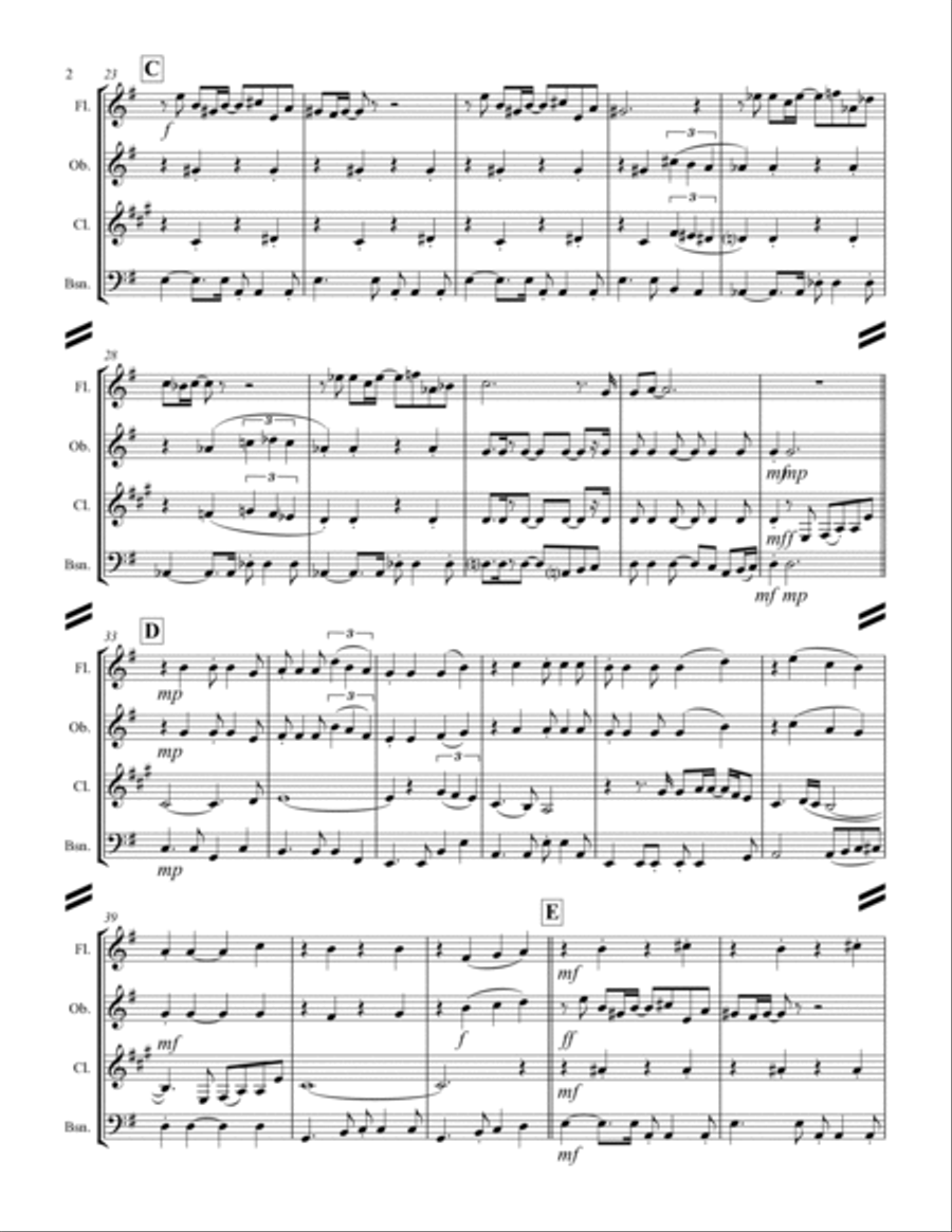 We've Only Just Begun Woodwind Quartet scores gallery preview page 3