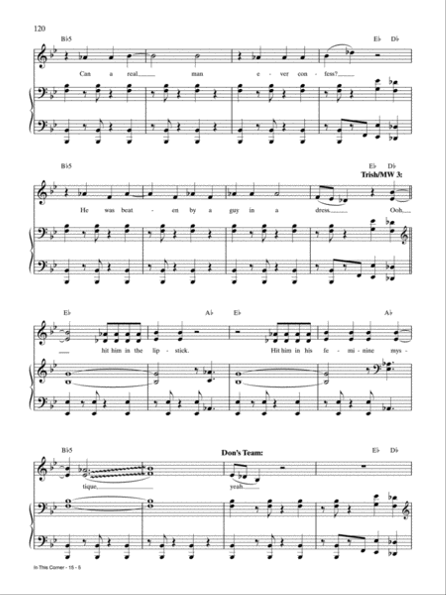 In This Corner (from Kinky Boots) Piano, Vocal, Guitar scores gallery preview page 5