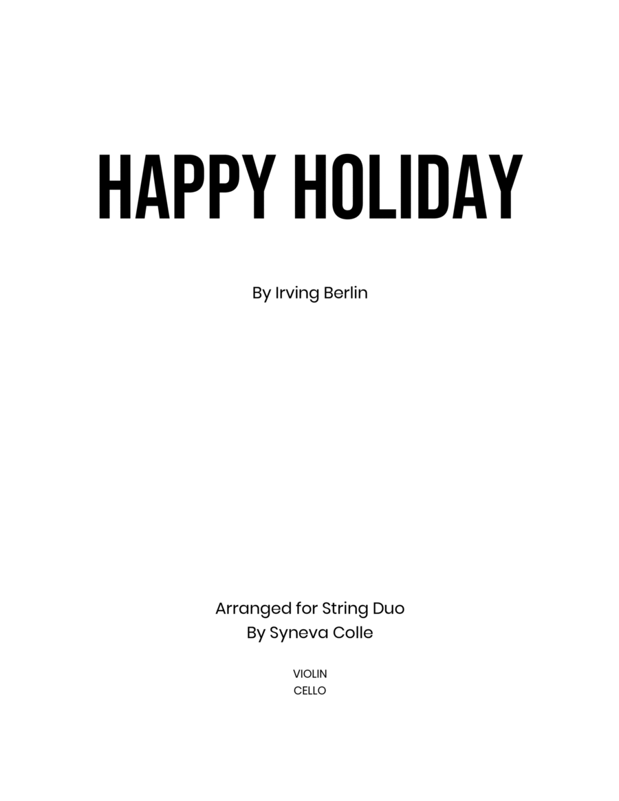 Happy Holiday Happy Holiday String Duet scores gallery preview page 1