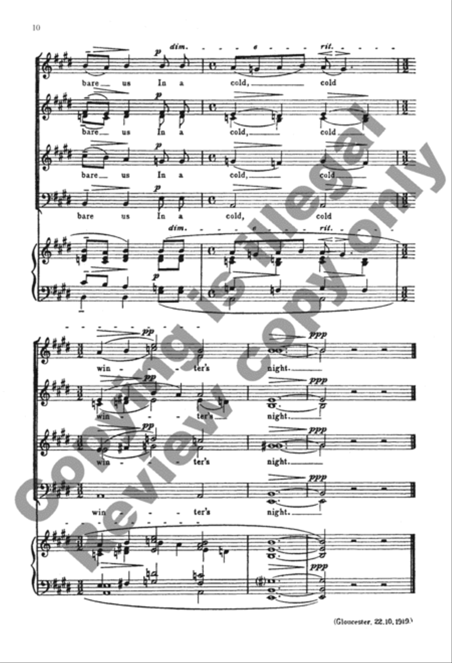 A Spotless Rose (Choral Score) 4-Part scores gallery preview page 9