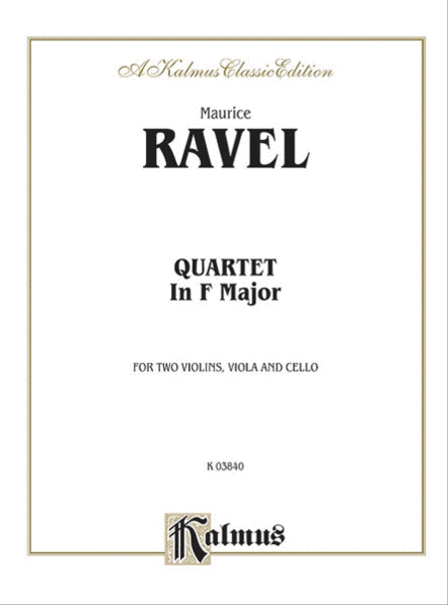 String Quartet in F Major String Quartet scores gallery preview page 1