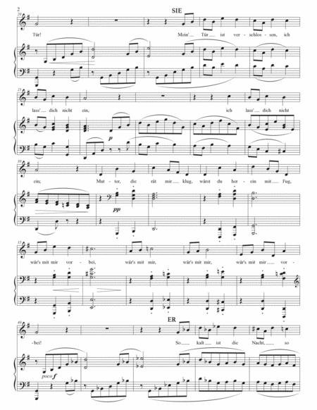 BRAHMS: Vergebliches Ständchen, Op. 84 no. 4 (transposed to G major)