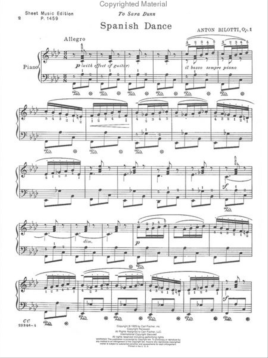 Spanish Dance Piano Solo scores gallery preview page 2
