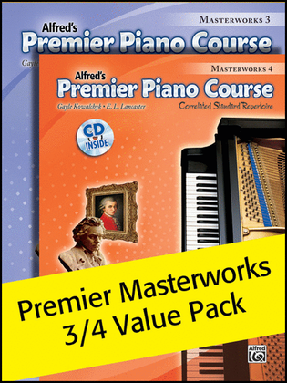 Book cover for Premier Piano Course, Masterworks 3 & 4 (Value Pack)