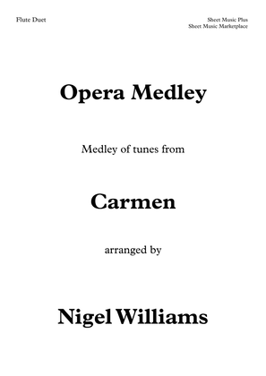 Carmen, Opera Medley, for Flute Duet
