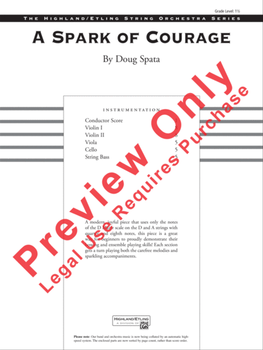 A Spark of Courage String Orchestra scores gallery preview page 10