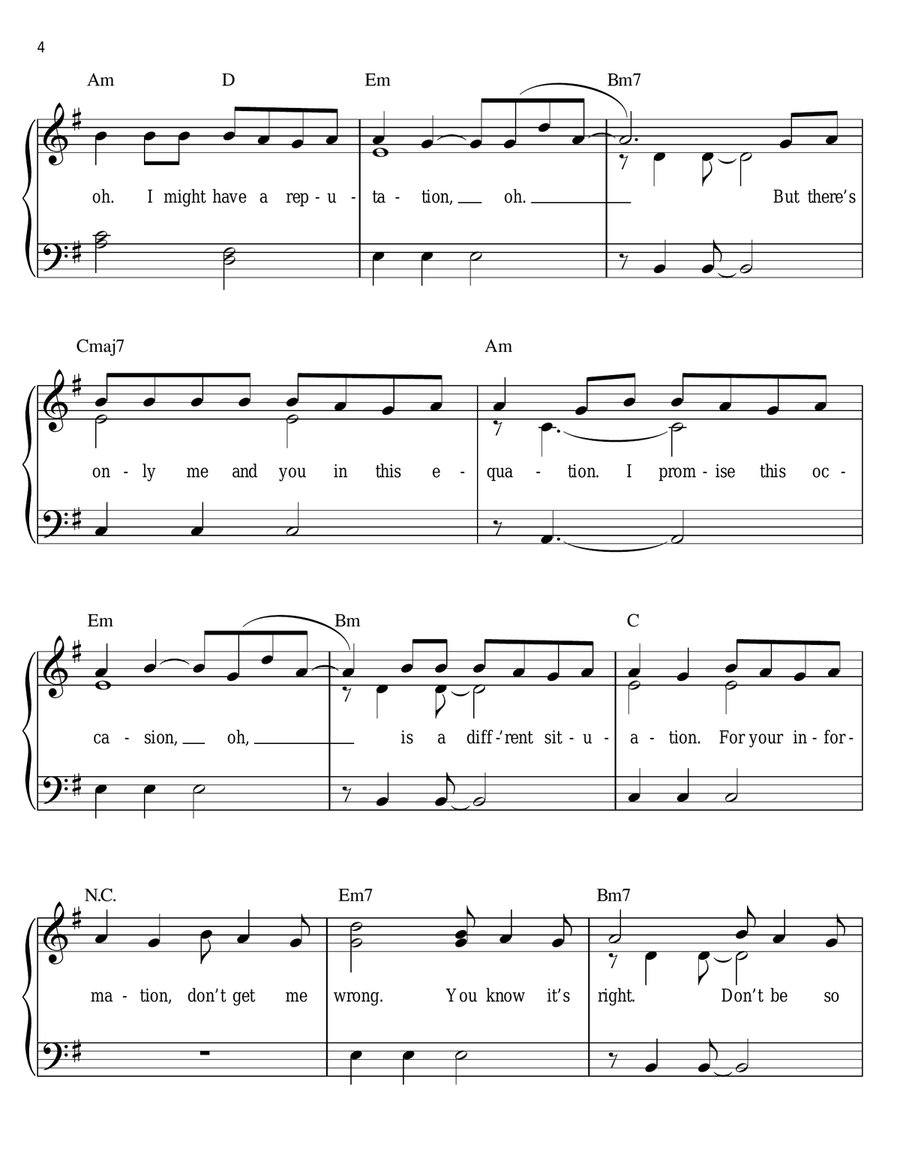 Take You Easy Piano scores gallery preview page 4