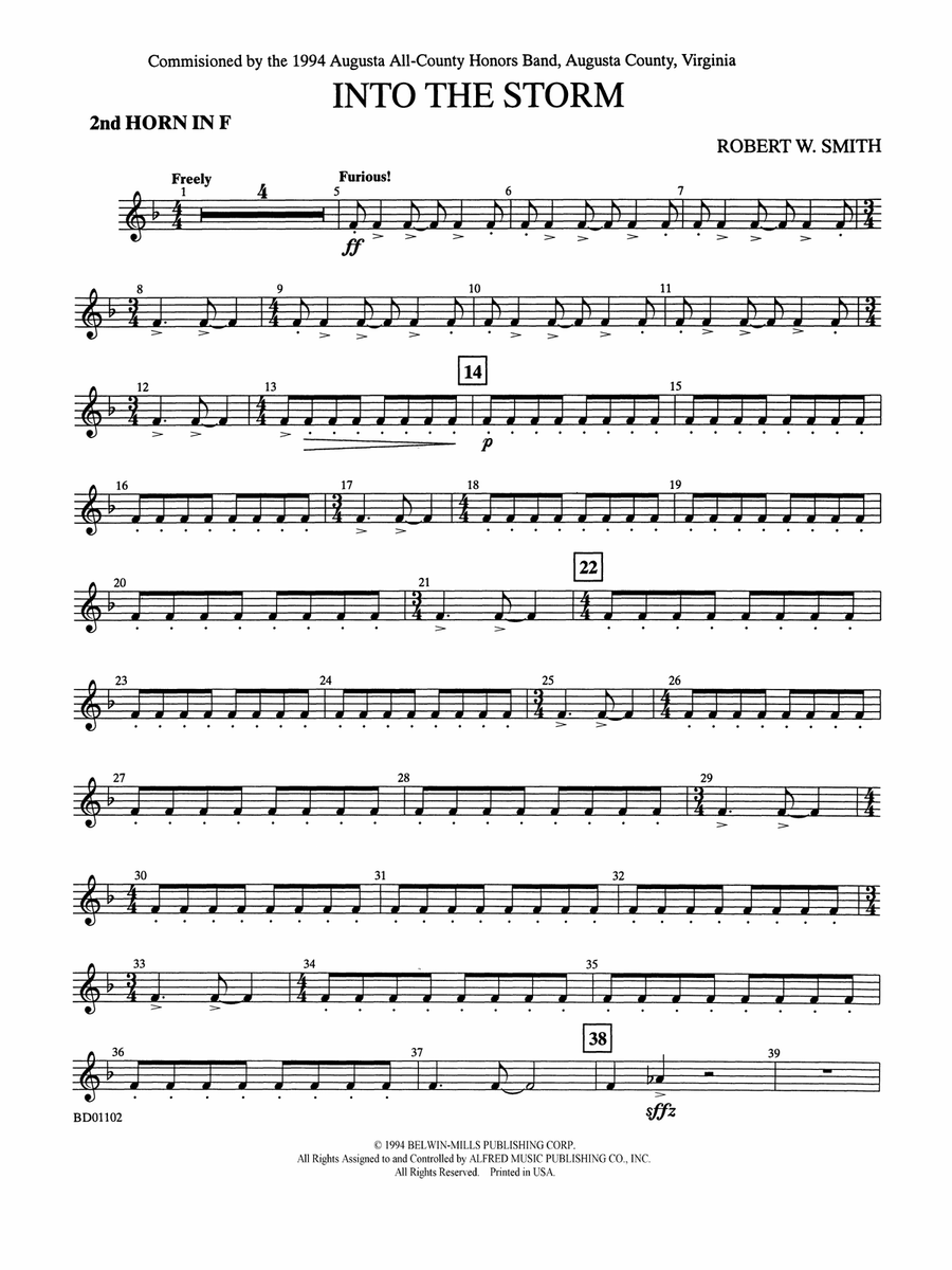 Into the Storm: 2nd F Horn
