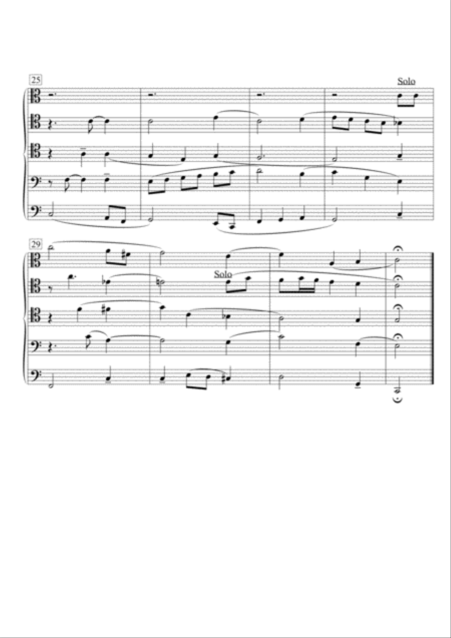 Brahms' Lullaby (Cradle Song) for Trombone Quintet Brass Quintet scores gallery preview page 4