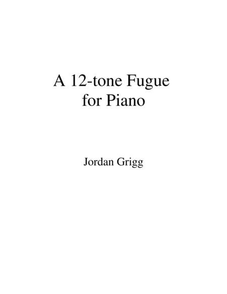 A 12-tone Fugue for Piano image number null
