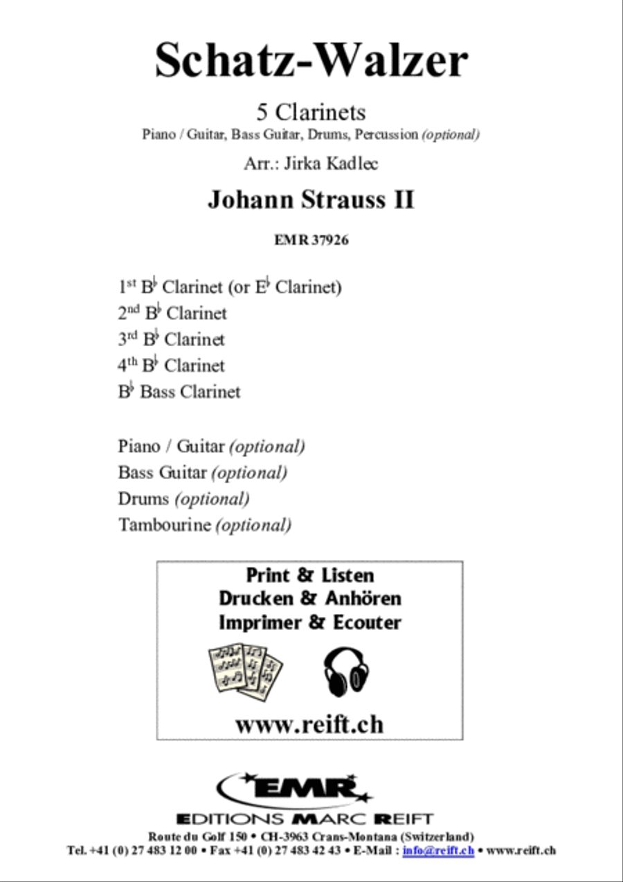 Schatz-Walzer Clarinet scores gallery preview page 2
