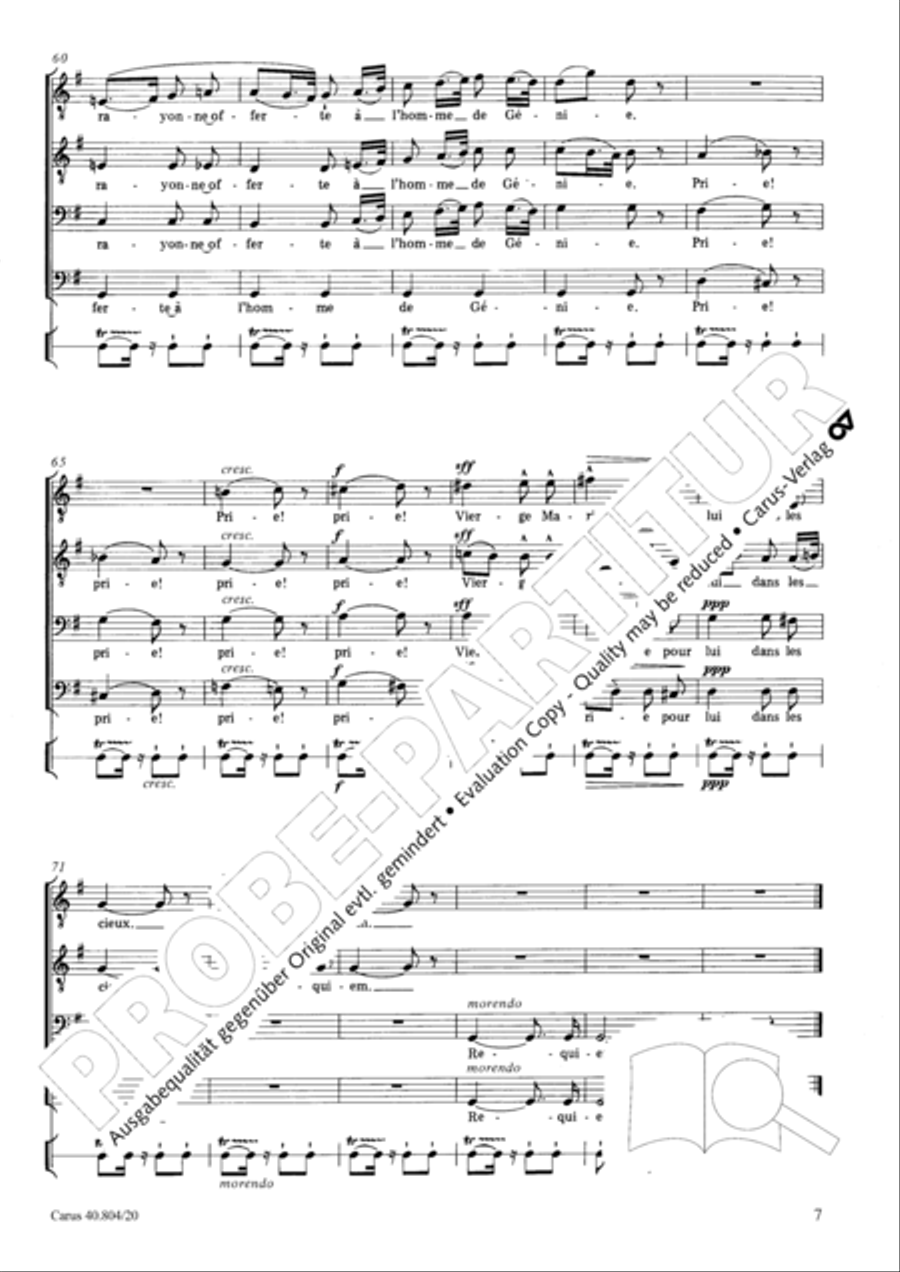 Choeur Choeur Men's Choir scores gallery preview page 7