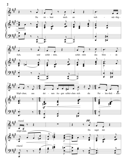 SCHUMANN: Allnächtlich im Traume seh' ich dich, Op. 48 no. 14 (transposed to A major)