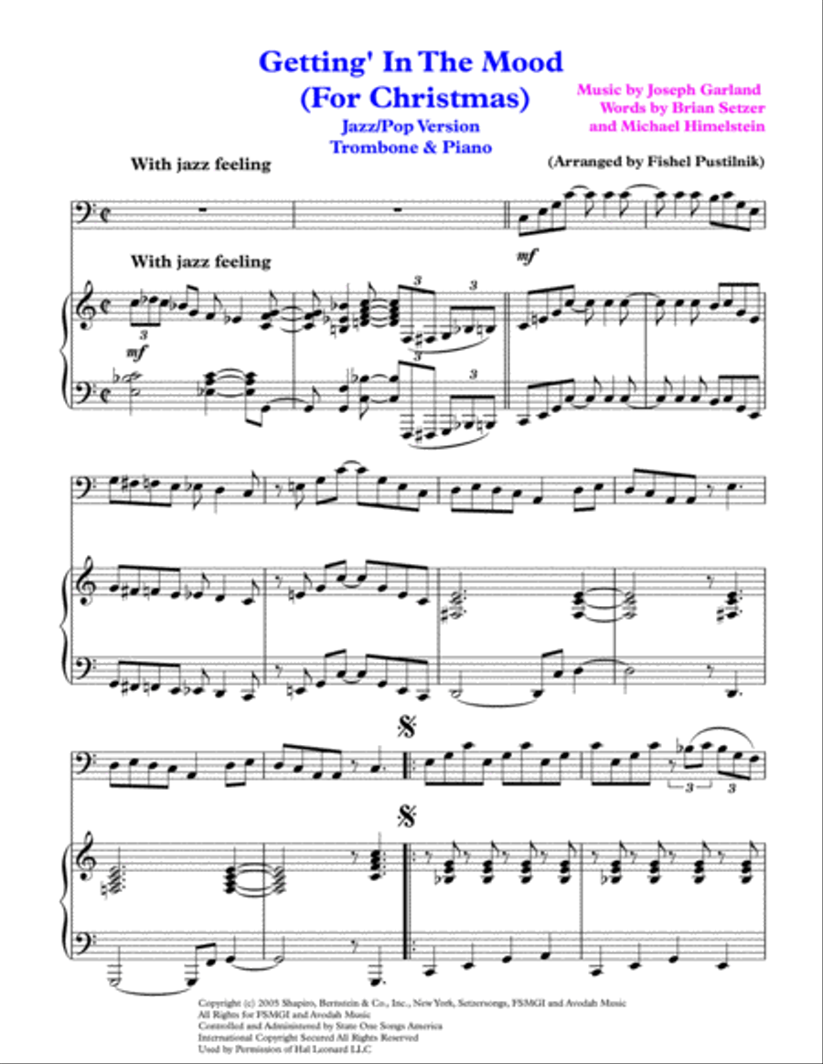 Getting' In The Mood (For Christmas) Piano scores gallery preview page 2