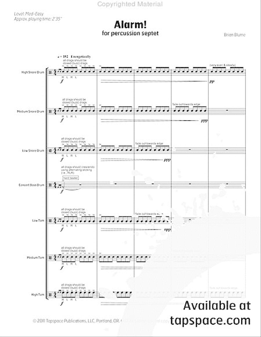 Alarm! Percussion Ensemble scores gallery preview page 5