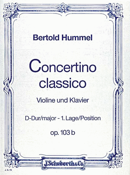 Concertino Classico in D Major Op. 103b