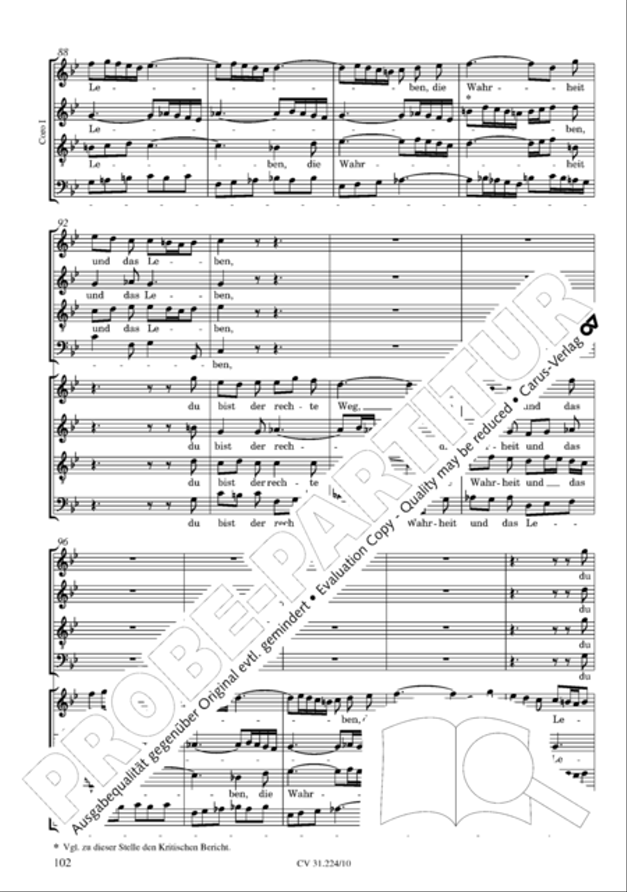 The complete motets (without Bc) Choir scores gallery preview page 109