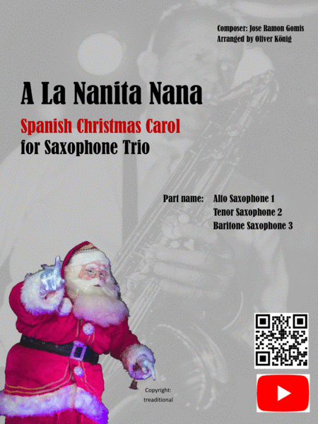 A La Nanita Nana for 3 Saxophones, spanish Christmas Carol image number null