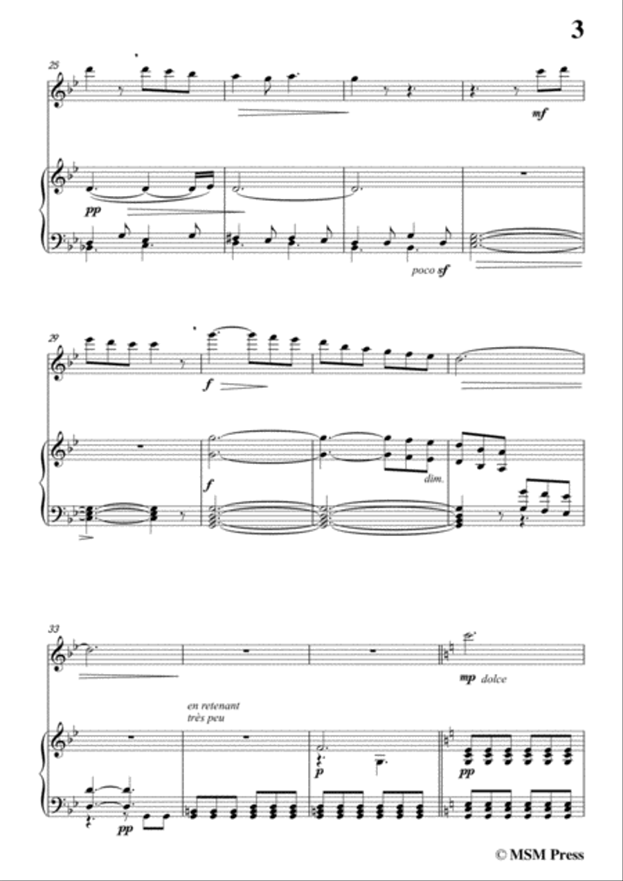 Berlioz-Sur les Lagunes,for Flute and Piano Flute scores gallery preview page 5