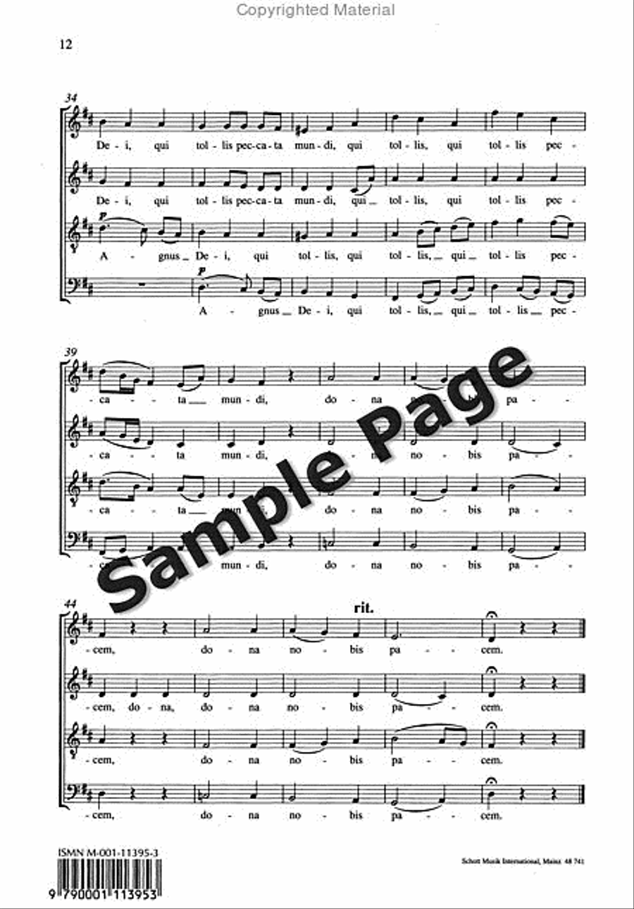 Saetze 4 Einer 'messe' Satb 4-Part scores gallery preview page 13