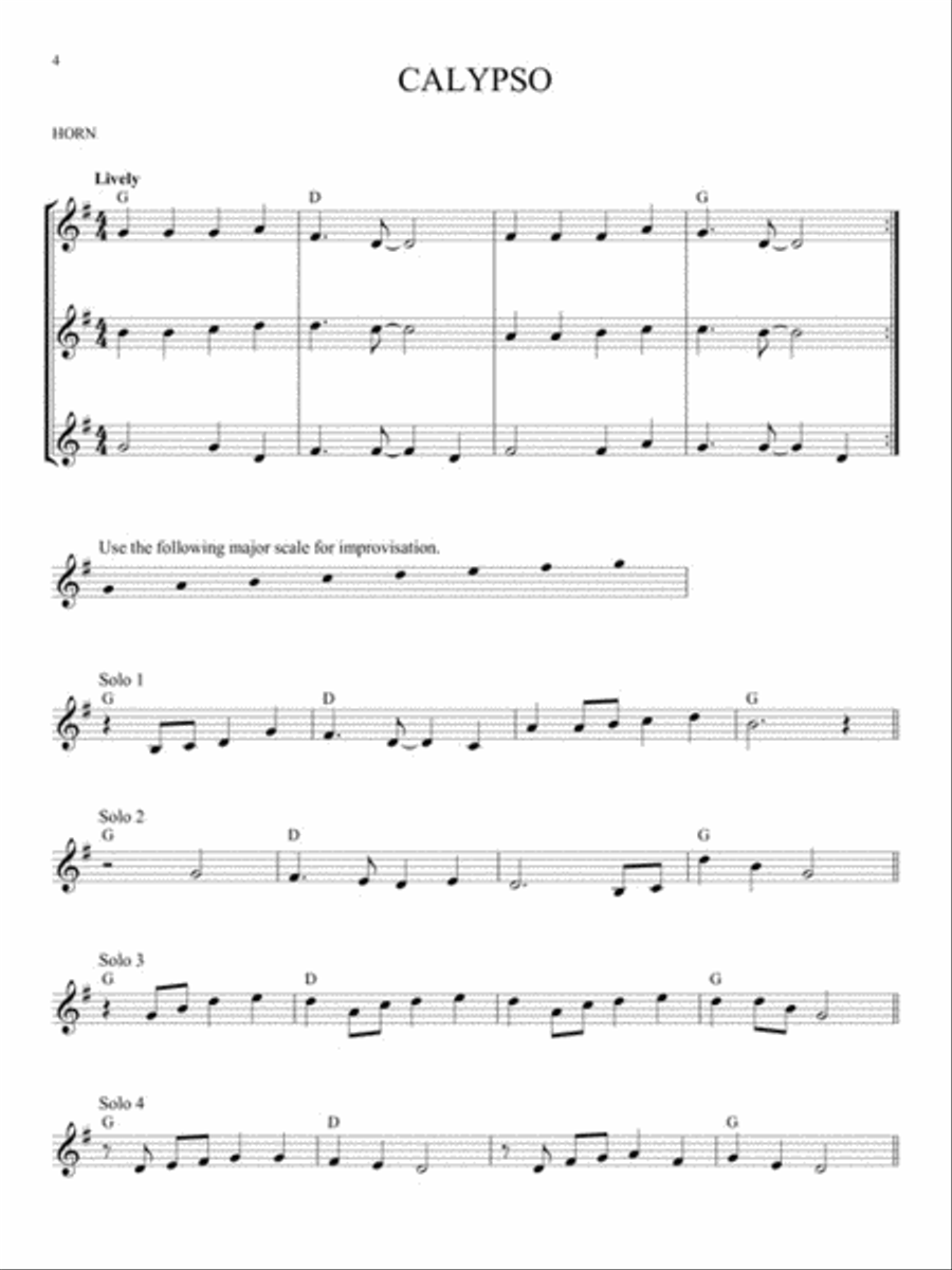Easy Improvisation Horn scores gallery preview page 4