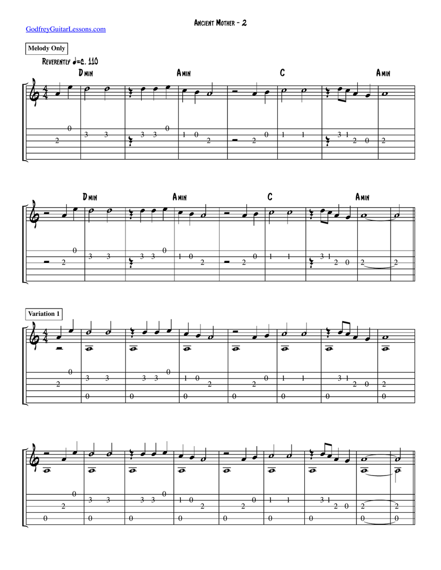 Ancient Mother Acoustic Guitar scores gallery preview page 2