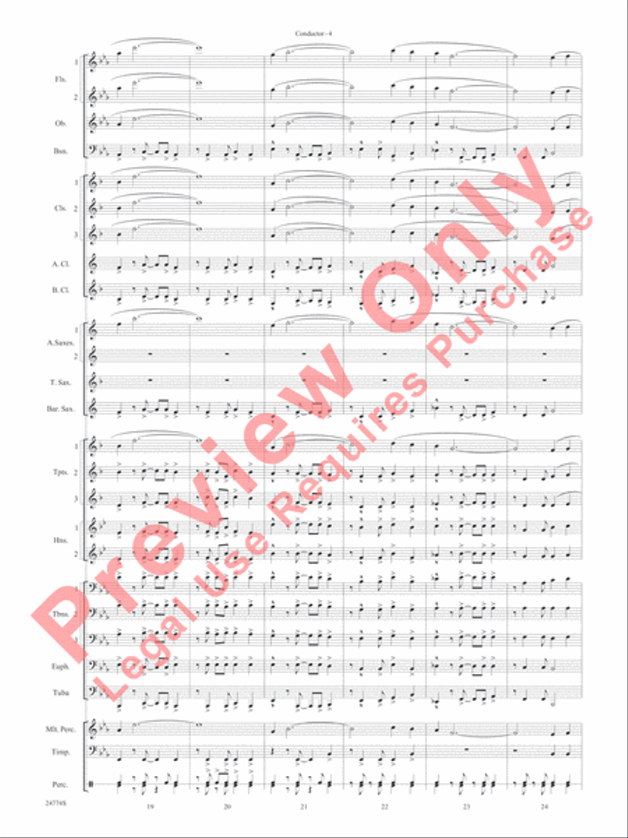 The Magnificent Seven Concert Band scores gallery preview page 7