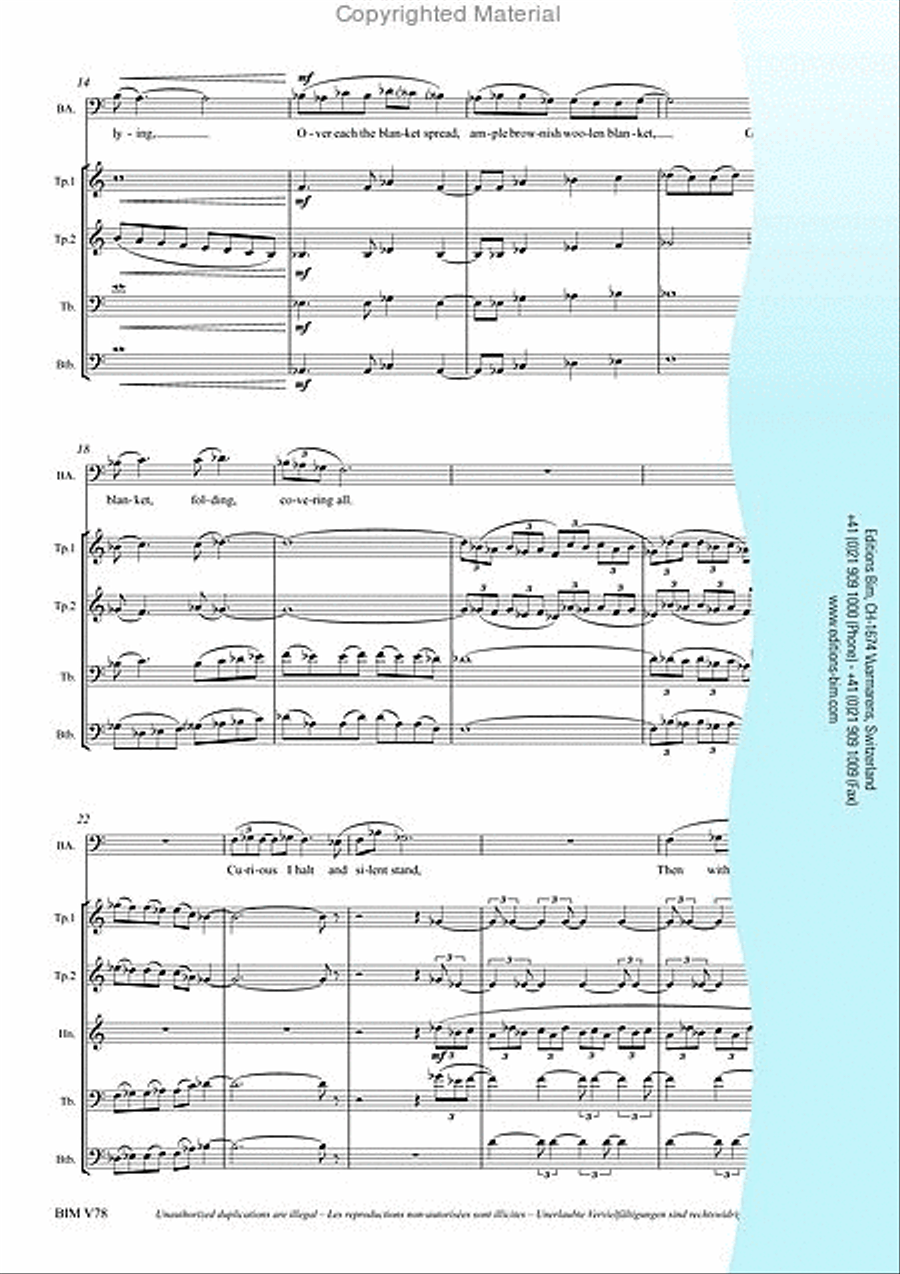 Songs of War and Loss Brass Quintet scores gallery preview page 16