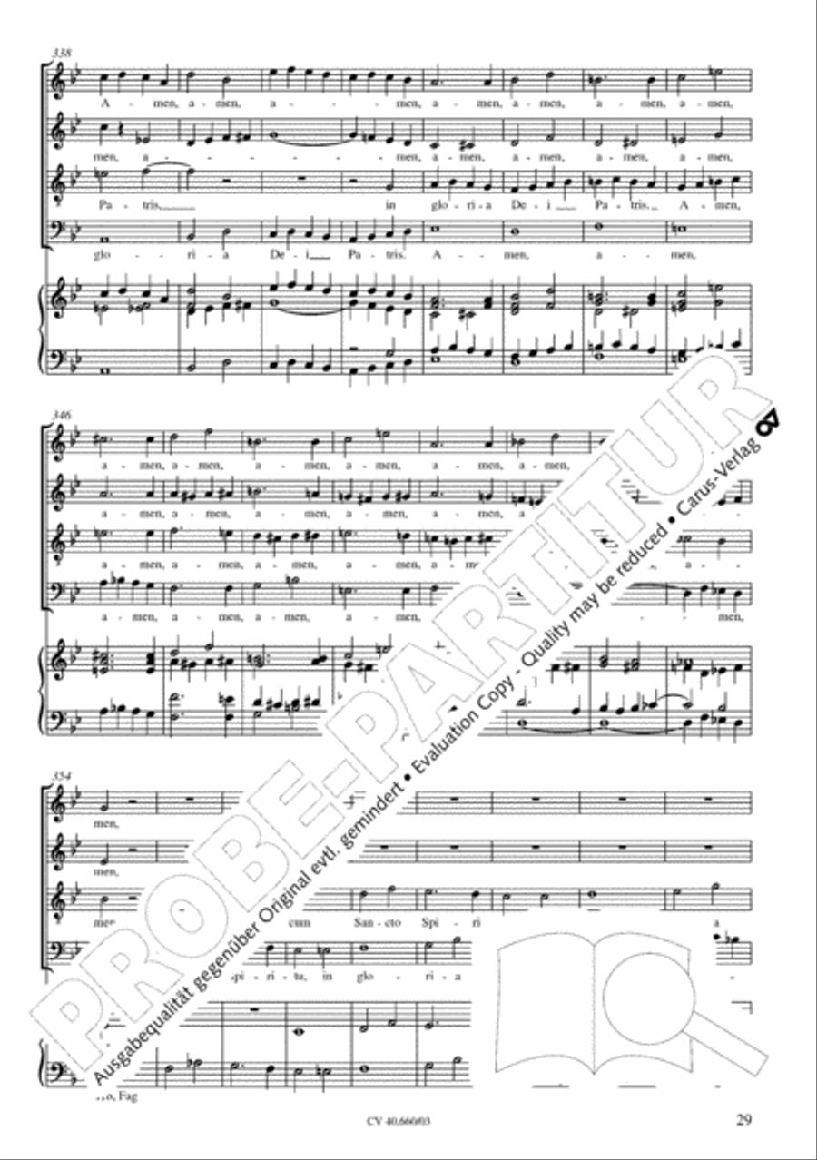 Mass in E flat major (Messe in Es) SATTB scores gallery preview page 30