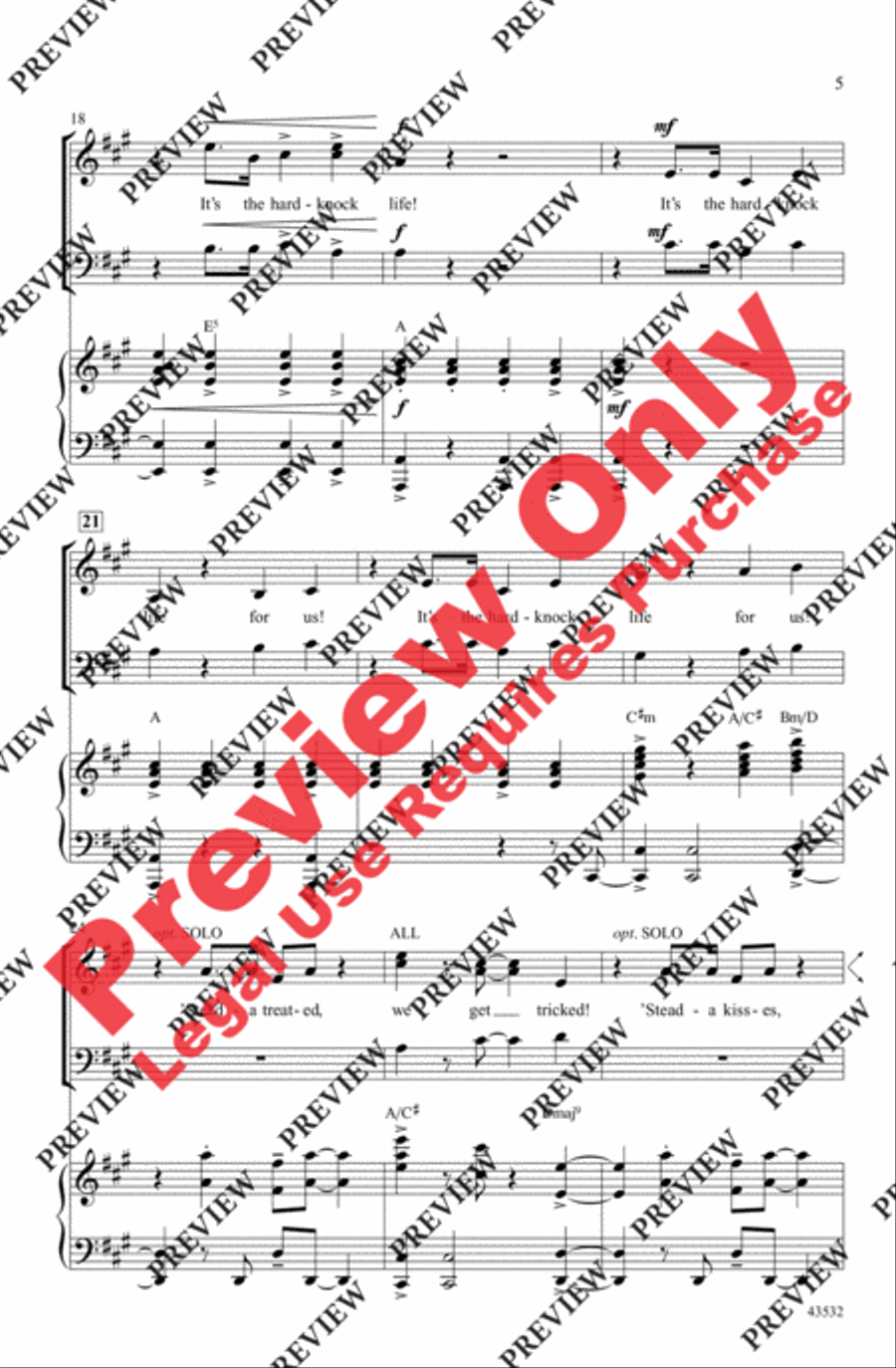 It's the Hard-Knock Life It's the Hard-Knock Life 3-Part scores gallery preview page 19