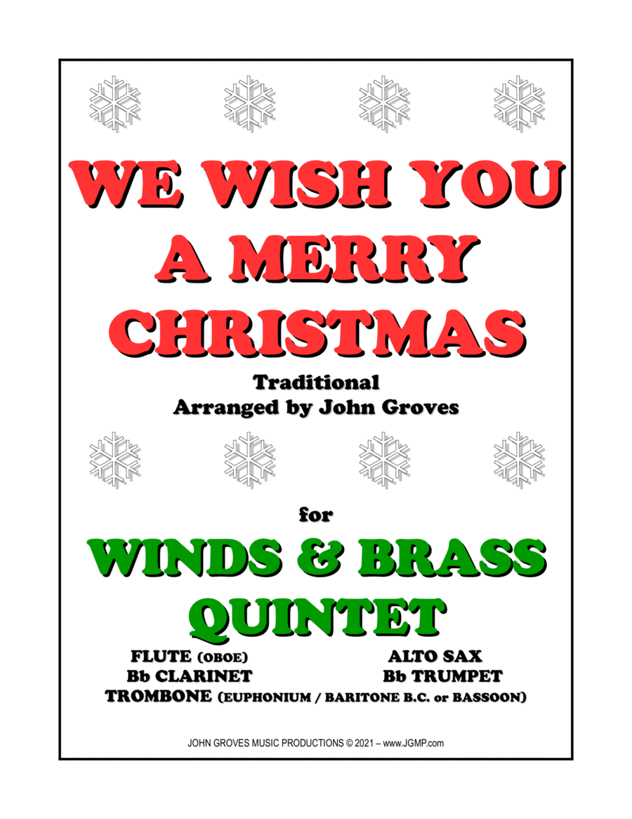 We Wish You A Merry Christmas - Winds & Brass Quintet image number null