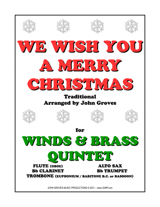 We Wish You A Merry Christmas - Winds & Brass Quintet