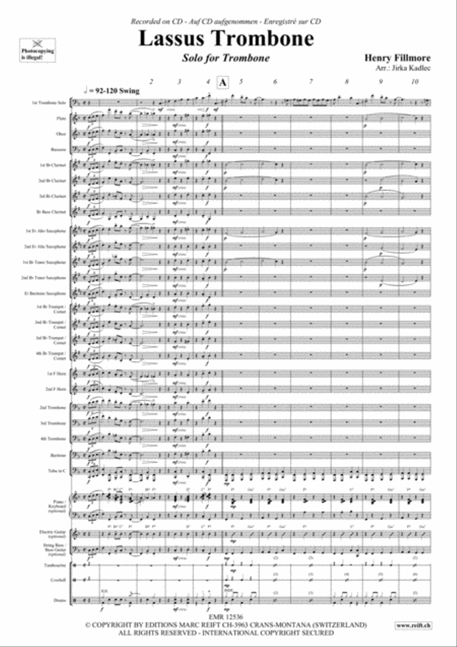 Lassus Trombone Lassus Trombone Concert Band scores gallery preview page 3