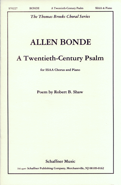A Twentieth Century Psalm