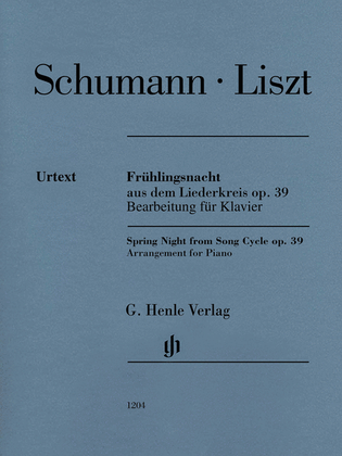Book cover for Frühlingsnacht (Spring Night) from Liederkreis, Op. 39