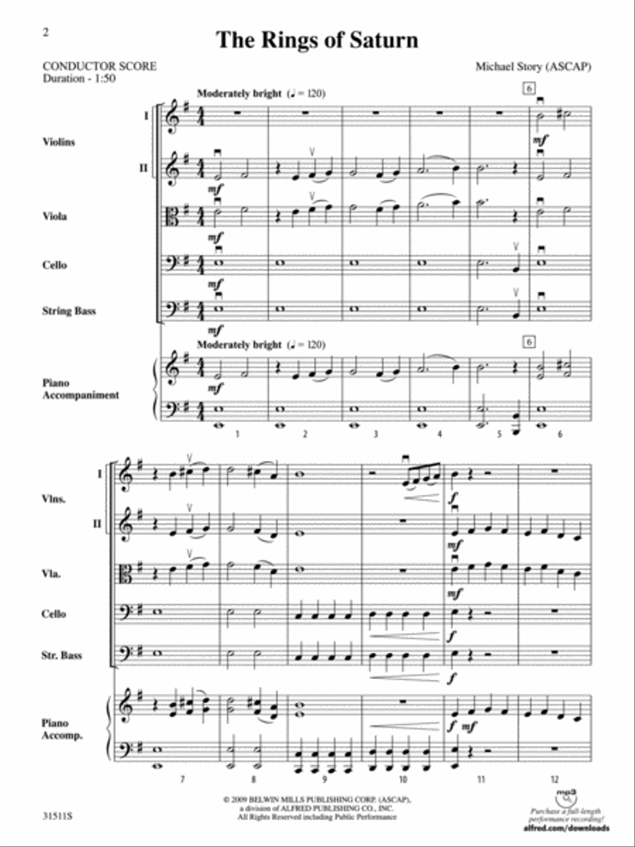 The Rings of Saturn String Orchestra scores gallery preview page 2