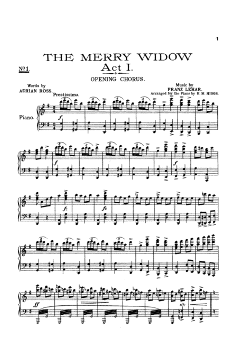 The Merry Widow Voice scores gallery preview page 6