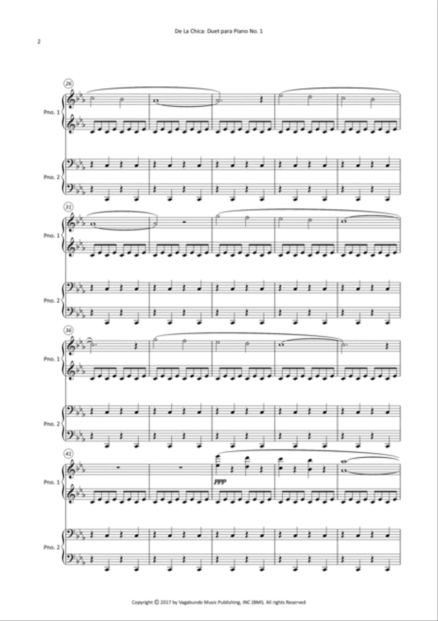 De La Chica: Duet No. 1 De La Chica: Duet No. 1 1 Piano, 4-Hands scores gallery preview page 5