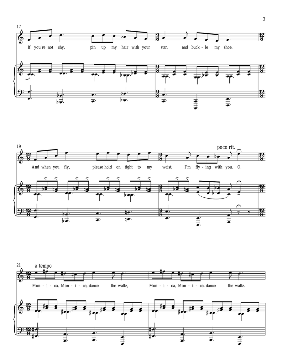 Monica's Waltz Piano, Vocal scores gallery preview page 3