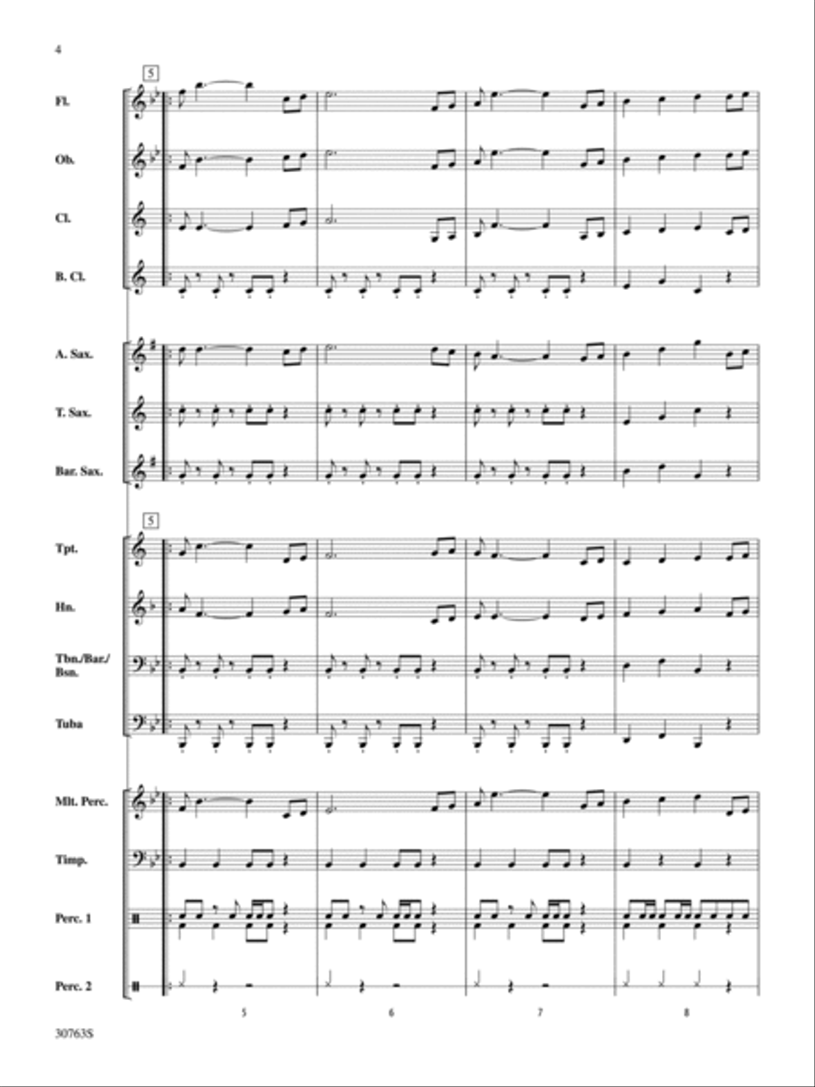 Raiders March (score only) Concert Band scores gallery preview page 13