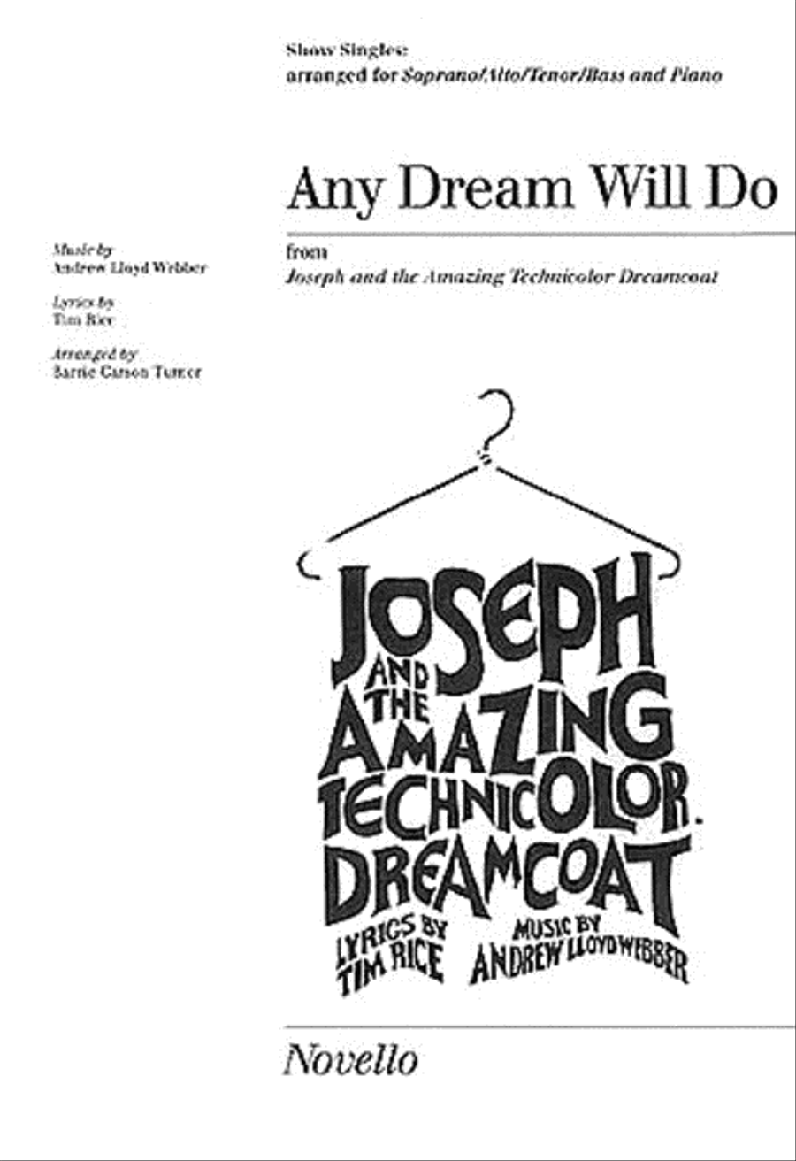 Any Dream Will Do Show Singles 4-Part scores gallery preview page 1