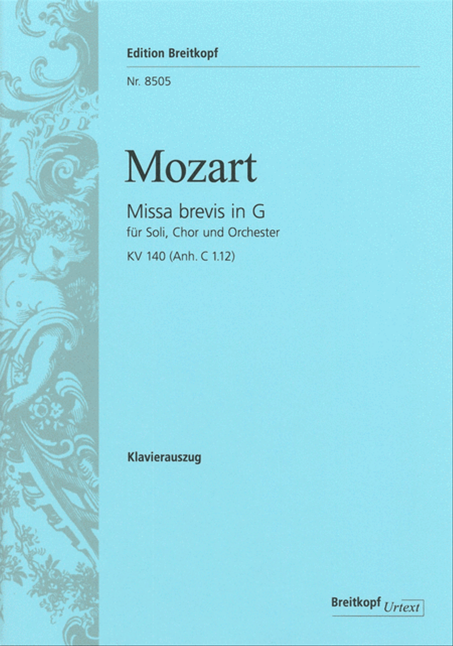 Missa brevis in G K. 140 (App. C 1.12) 4-Part scores gallery preview page 1